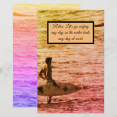 ハワイアンサーフィン 便箋 (正面/裏面)