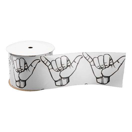 ハワイアンシャカブラウェーブサンダー_コーブ サテンリボン (リール)