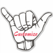 ハワイアンシャカブラウェーブサンダー_コーブ シール (正面)