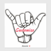 ハワイアンシャカブラウェーブサンダー_コーブ シール (シート)