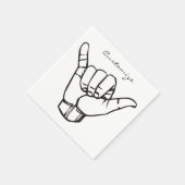 ハワイアンシャカブラウェーブサンダー_コーブ スタンダードカクテルナプキン (角)