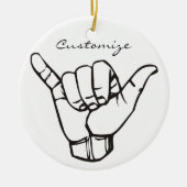 ハワイアンシャカブラウェーブサンダー_コーブ セラミックオーナメント (正面)