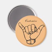 ハワイアンシャカブラウェーブサンダー_コーブ マグネット (正面/裏面)