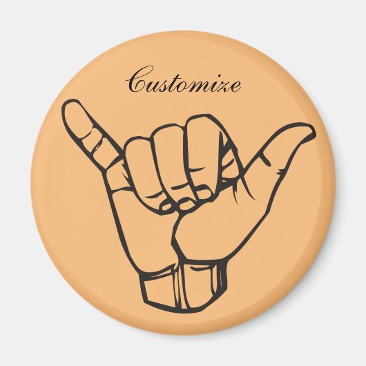 ハワイアンシャカブラウェーブサンダー_コーブ マグネット (正面)