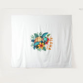 ハワイアンシャツアロハハワイウミガメ女の子 タペストリー (正面(横))