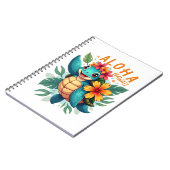 ハワイアンシャツアロハハワイウミガメ女の子 ノートブック (左側)