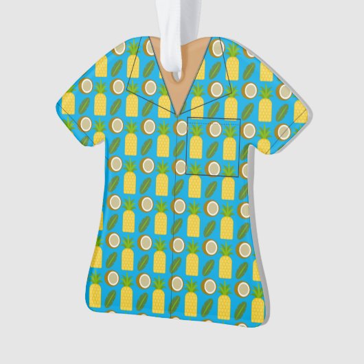 ハワイアンシャツリタイレパーソナライズされたオーナメント オーナメント (正面)