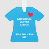 ハワイアンシャツリタイレパーソナライズされたオーナメント オーナメント (裏面)