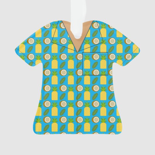 ハワイアンシャツリタイレパーソナライズされたオーナメント オーナメント (正面)