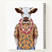 ハワイアンシャツ牛 ノートブック (裏面)