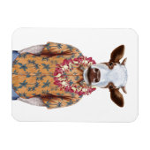 ハワイアンシャツ牛 マグネット (横)