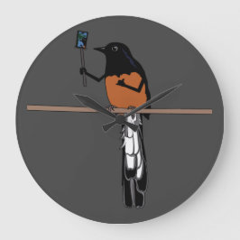 ハワイアンシャマバードセルフィー  ラージ壁時計