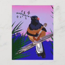 ハワイアンシャマ遊バードウクレレ ポストカード
