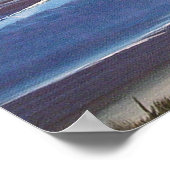 ハワイアンシースケープアットサンセット絵画のポスター ポスター (角)