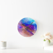 ハワイアンシータートルウォーターカラースクエアウォールクロック ラウンド壁時計 (ホーム)