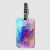 ハワイアンシータートルウォーターカラー ラゲッジタグ (正面縦)