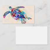 ハワイアンシータートルウォーターカラー 名刺 (正面/裏面)