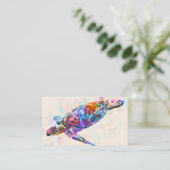 ハワイアンシータートルウォーターカラー 名刺 (スタンド正面)