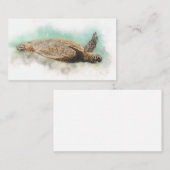 ハワイアンシータートルウォーターカラー 名刺 (正面/裏面)