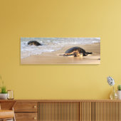 ハワイアンシータートルオンビーチキャンバス キャンバスプリント (インサイチュ (リビング))