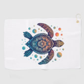 ハワイアンシータートルティージーディージーハワイビーチ ゴルフタオル (横)