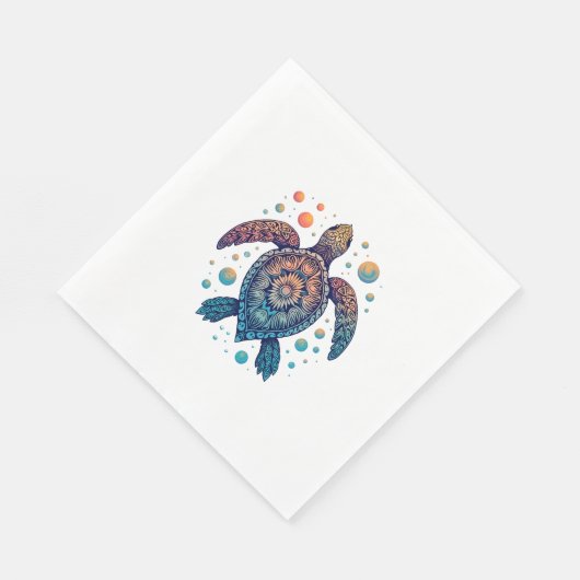 ハワイアンシータートルティージーディージーハワイビーチ スタンダードランチョンナプキン (角)