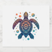 ハワイアンシータートルティージーディージーハワイビーチ スパークリングワインラベル (シングルラベル)