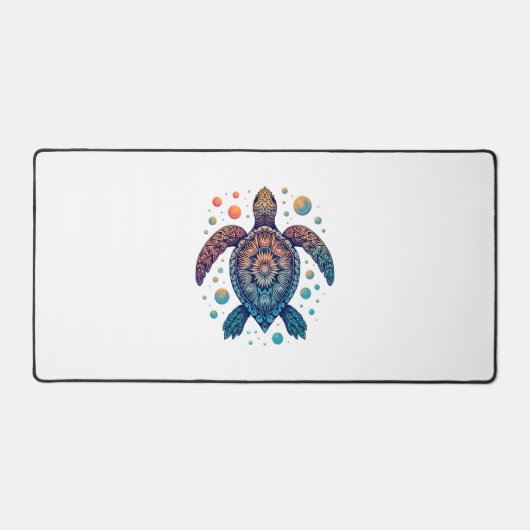 ハワイアンシータートルティージーディージーハワイビーチ デスクマット (正面)