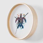 ハワイアンシータートルティージーディージーハワイビーチ 壁時計 (傾斜)