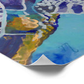 ハワイアンシータートルホヌアート ポスター (角)