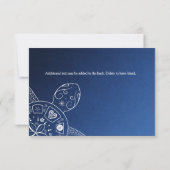 ハワイアンシータートルホワイトブルービーチ結婚式RSVP 出欠カード (裏面)