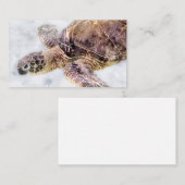 ハワイアンシータートルリアルウォーターカラー 名刺 (正面/裏面)