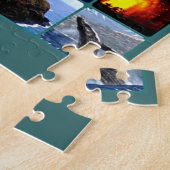 ハワイアンシーンのコラージュ ジグソーパズル (側面)