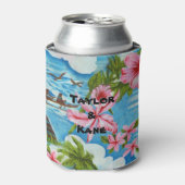 ハワイアンシーン（カスタマイズ可能） 缶クーラー (缶正面)