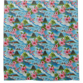 ハワイアンシーン シャワーカーテン (正面)