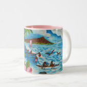 ハワイアンシーン(パステルカラー) ツートーンマグカップ (正面右)