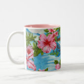 ハワイアンシーン(パステルカラー) ツートーンマグカップ (左)