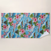 ハワイアンシーン ビーチタオル (正面)