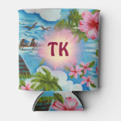 ハワイアンシーン（モノグラム） 缶クーラー (正面)