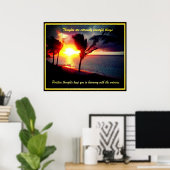 ハワイアンシー感動的ン引用文 ポスター (ホームオフィス)