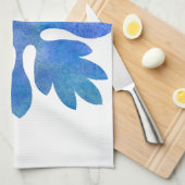 ハワイアンジンジャーキルト海ブルーウォーター色 キッチンタオル (四つ折り)