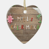 ハワイアンスタイルジンジャーブレッド挨拶 セラミックオーナメント (右)