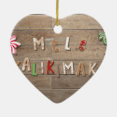 ハワイアンスタイルジンジャーブレッド挨拶 セラミックオーナメント (裏面)