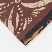 ハワイアンスタイルトライバルモチーフ生地パッチワークアバスター フリースブランケット (角)