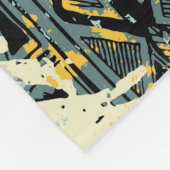 ハワイアンスタイルバックグロ付きハイビスカス織物 フリースブランケット (角)