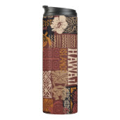 ハワイアンスタイル部族モチーフの布地パッチワークabstr タンブラー (回転右)