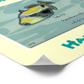 ハワイアンスタイル「フムフムヌクヌクアクアプア」アートプリント ポスター (角)