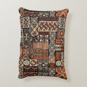 ハワイアンスタイルtapa部族のファブリック抽象芸術パッチwo アクセントクッション (裏面(縦))