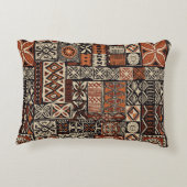 ハワイアンスタイルtapa部族のファブリック抽象芸術パッチwo アクセントクッション (裏面)