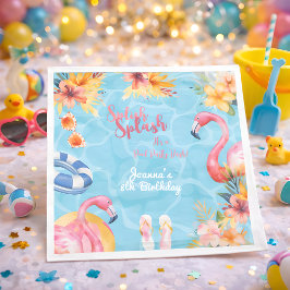 ハワイアンスプラッシュサマープール誕生日パーティー スタンダードランチョンナプキン